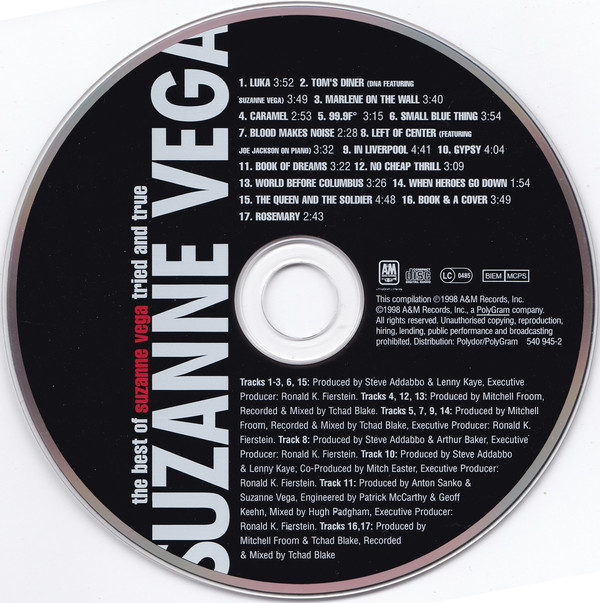 Suzanne Vega  The Best Of; Tried And True : CD